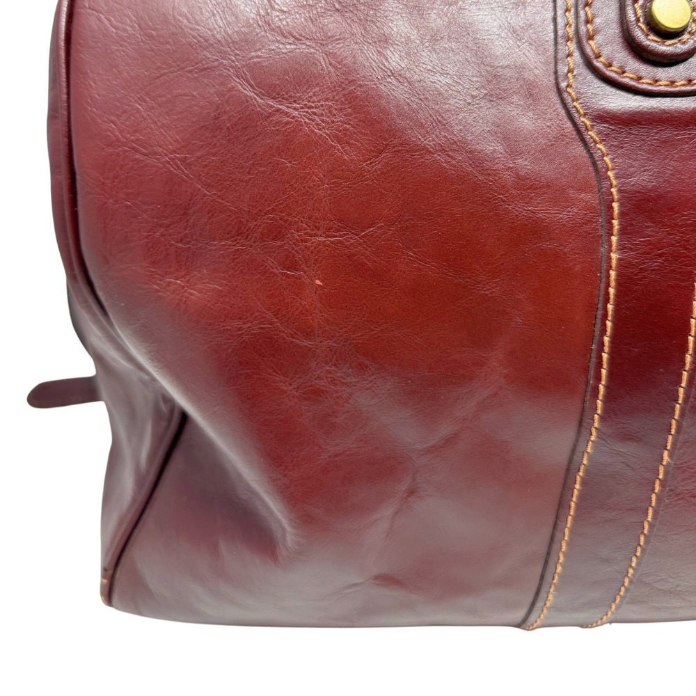 Cenzo Brown Calfskin Leather Duffle Weekender 21" Heritage Carry-On - Picture 11 of 15